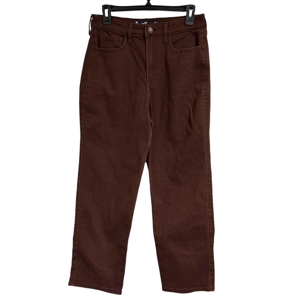 Hollister Ultra High Rise Vintage Straight Brown Jeans Pants size 9 29 W29 L27 - Picture 1 of 5